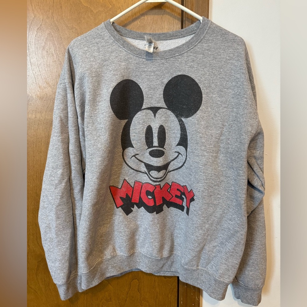 Gray Mickey Mouse Sweatshirt - image 1